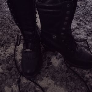 Leather boots